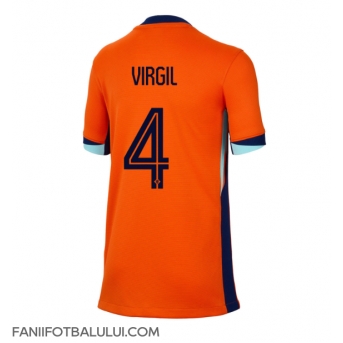 Țările de Jos Virgil van Dijk #4 Echipament de Fotbal Replică European 2024 Femei Acasa